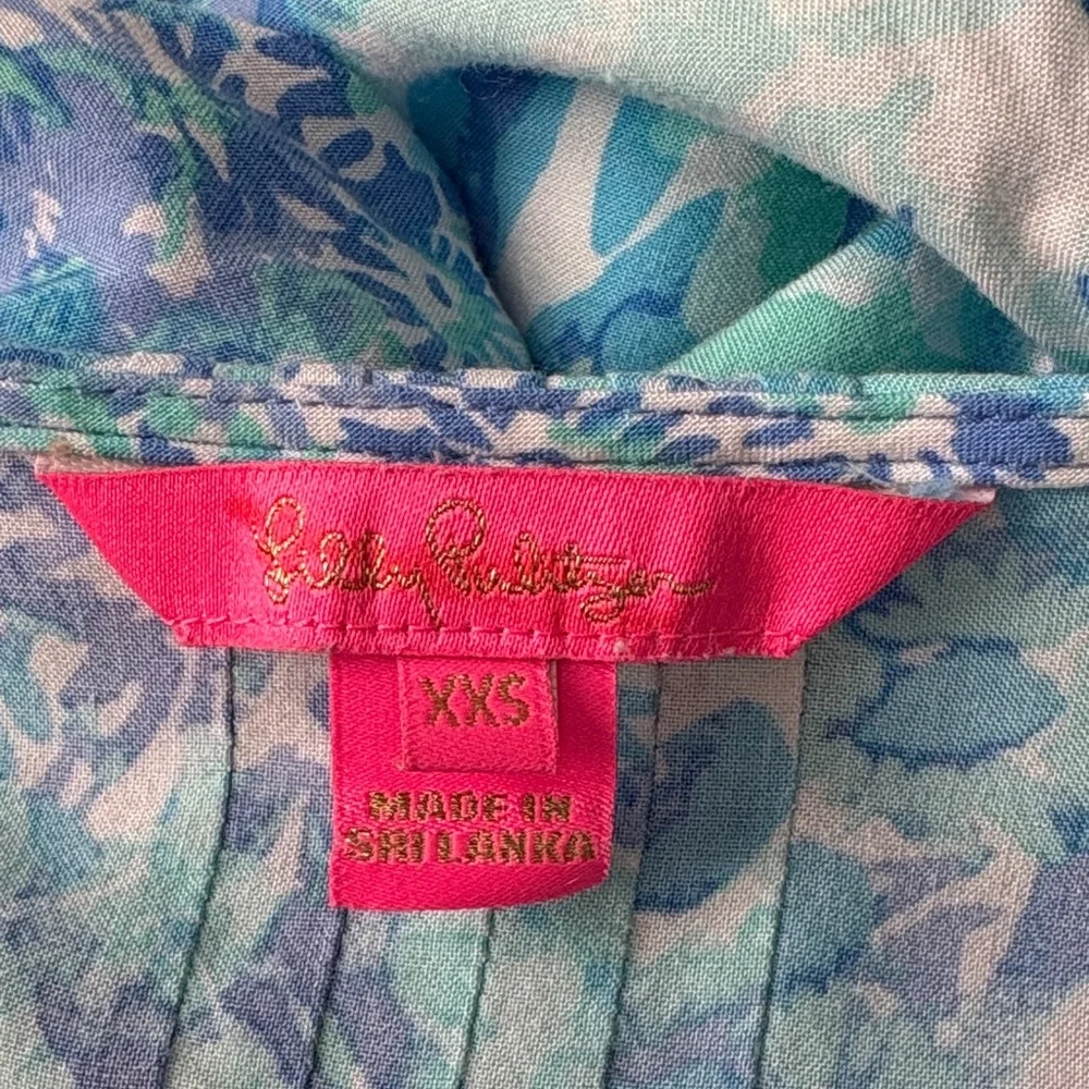 LILLY PULITZER Hollie Tunic Dress Hey Hey Soleil Bell Sleeves Size XXS - Picture 7 of 9